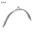 thumbnail image 3 of Uxcell Metal Purse Frames, 6.1" 6Pack Kiss Lock Clasp Frame for Coin Bag Sewing DIY, Silver, 3 of 6