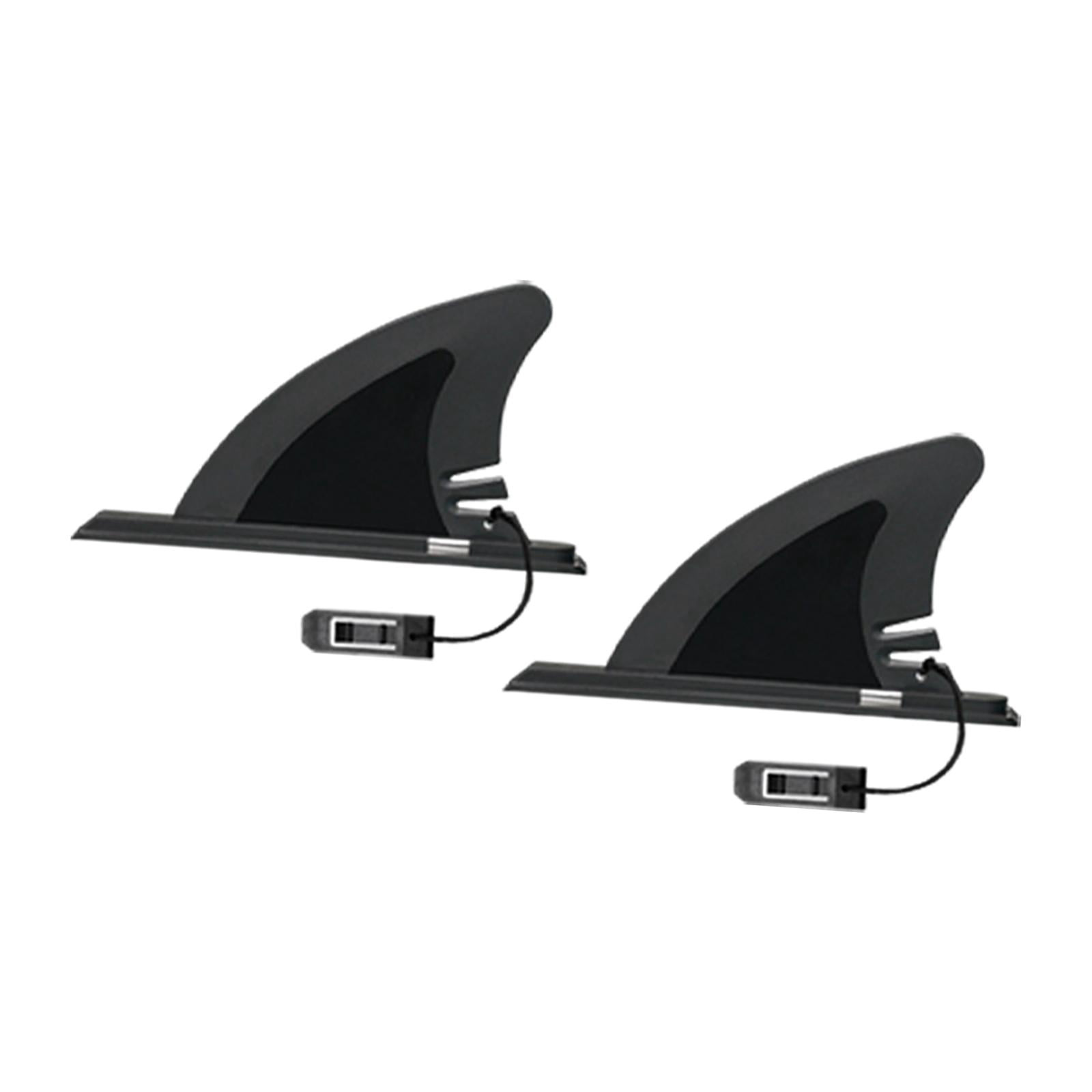 funtasica Surfboard PVC Quick Release Pin Fin Hydrodynamic Design Accessory for Beginners Black Simple Assemble Spare Parts Replacement 4inch 2Pcs