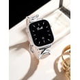 thumbnail image 3 of TOYOUTHS Slim Leather Compatible with Apple Watch Band for Women 38/40/41/42/44/45/46/49mm , Premium Leather Strap with A-Shape Metal Buckle for iWatch Series 10 9 8 7 6 5 4 3 2 1 SE Ultra 1/2, 3 of 6