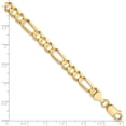 thumbnail image 2 of 10k Yellow Gold Bracelet Chain Styles Figaro 6 mm 9 in Concave, 2 of 2