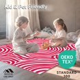 thumbnail image 4 of ODIKA 4'x6' Machine Washable Non-Slip Area Rug, Festive Peppermint Swirl Bath Holiday Spiral Design High Traffic Rug, Red, 733293, 4 of 5