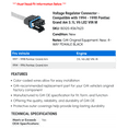thumbnail image 2 of Regulator Connector - Compatible with 1994 - 1998 Pontiac Grand Am 3.1L V6 L82 VIN M 1995 1996 1997, 2 of 2