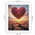 thumbnail image 2 of Paint by Numbers Kit for Adults, Heart Shaped Floral Sunset View Paint by Numbers, Easy Paint by Numbers Kit for Adults Beginner, DIY Adult Paint by Number Kits on Canvas, Home Decor, 2 of 7