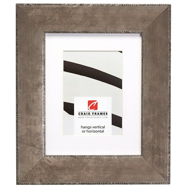 Craig Frames Patina 225, 11x17 inch Silver and Black Picture Frame