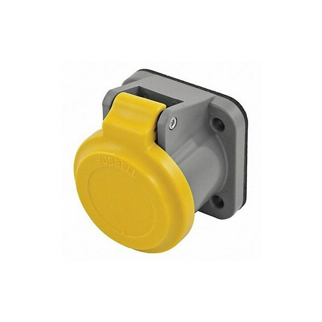 Hubbell Single Pole Connector,NonMet Cover,Yllw HBLNCY