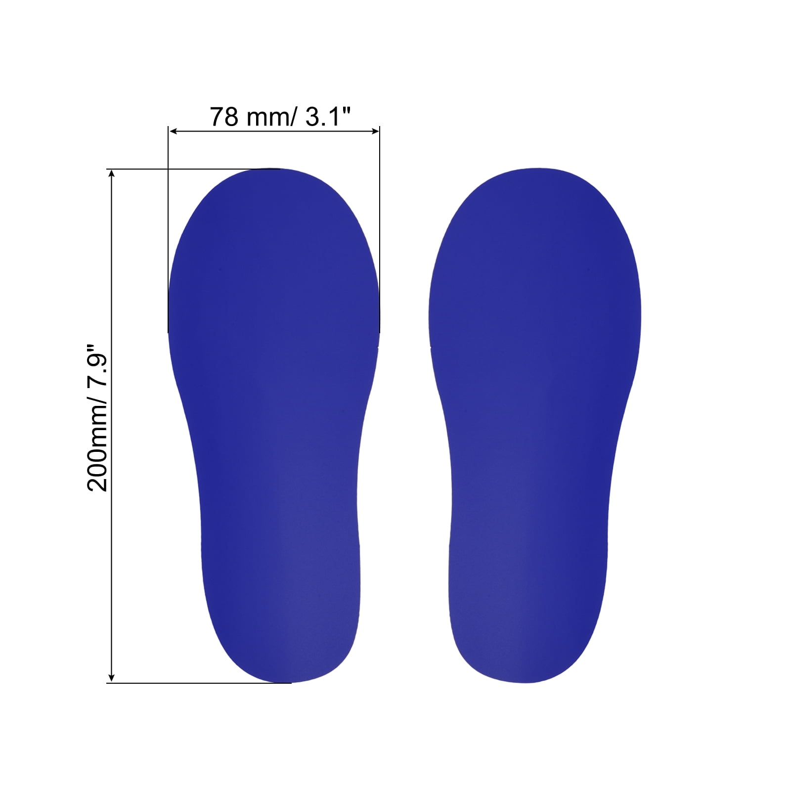 Unique Bargains Footprint Sticker Shoes Floor Decal Sign Dark Blue 8x3"