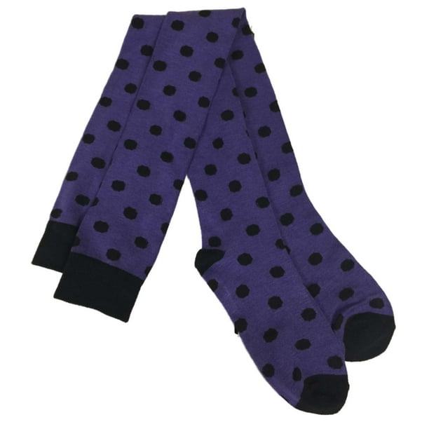 Target Target Womens Sexy Purple & Black Polka Dot Thigh High Socks