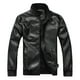 thumbnail image 1 of Chaqueta de cuero de invierno para hombre Biker Motocicleta Cremallera Abrigo de manga larga Top Blusas Pompotops oipoqjl13635, 1 of 9