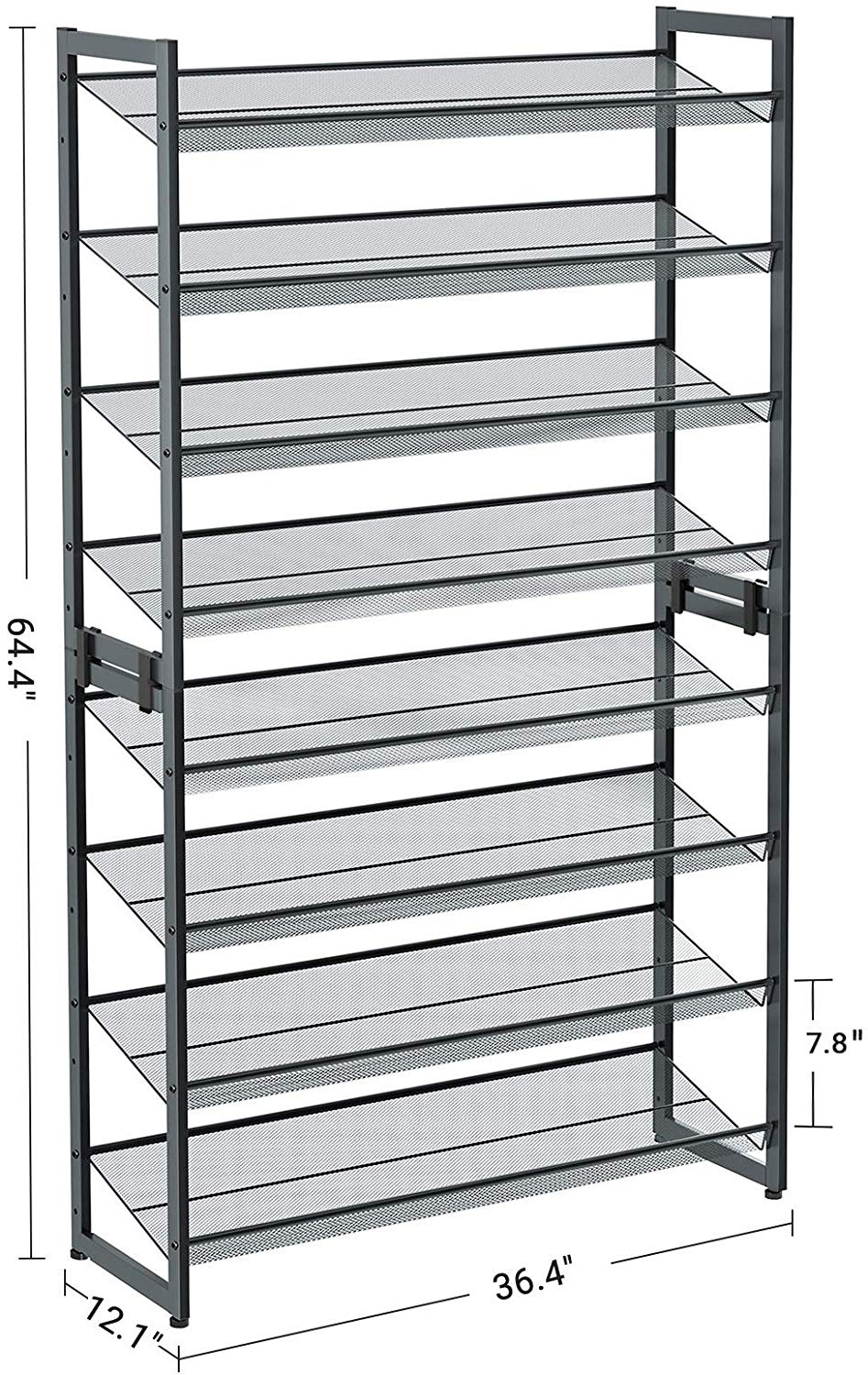 3 tier stackable bamboo shoe rack on 8 Tier Shoe Rack Set Of 2 Stackable 4 Tier Shoe Organizers For 32 To 40 Pairs Of Shoes Adjustable Flat Or Angled Shelves Walmart Com Walmart Com