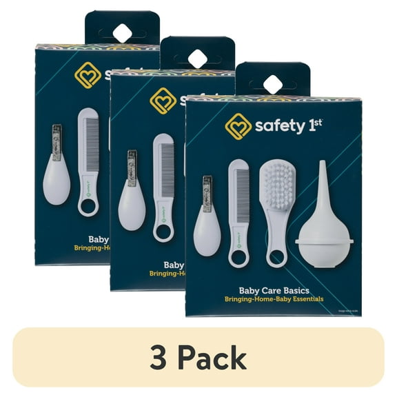 (3 pack) Safety 1st Baby Care Basics 4 Piece Infant Essentials Set, White