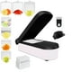 thumbnail image 3 of Multifunctional Vegetable Chopper | 7 Interchangeable Stainless Steel Blades | Food Dicer & Slicer | Built-In Container Tray | Easy Clean & Storage | 560g | 27x11.6x6.8cm | Black, 3 of 5