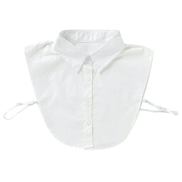 Jooan Fake Collar Cotton Half Shirt Detachable Collar Formal Women Blouse False Cloth Accessory White Walmart Com Walmart Com