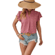 thumbnail image 3 of Blusa de Verano 2025 para Mujer, con Cuello en V, Volantes, Corta, Lunares, Holgada, Color Rosa, Talla XXL, 3 of 6