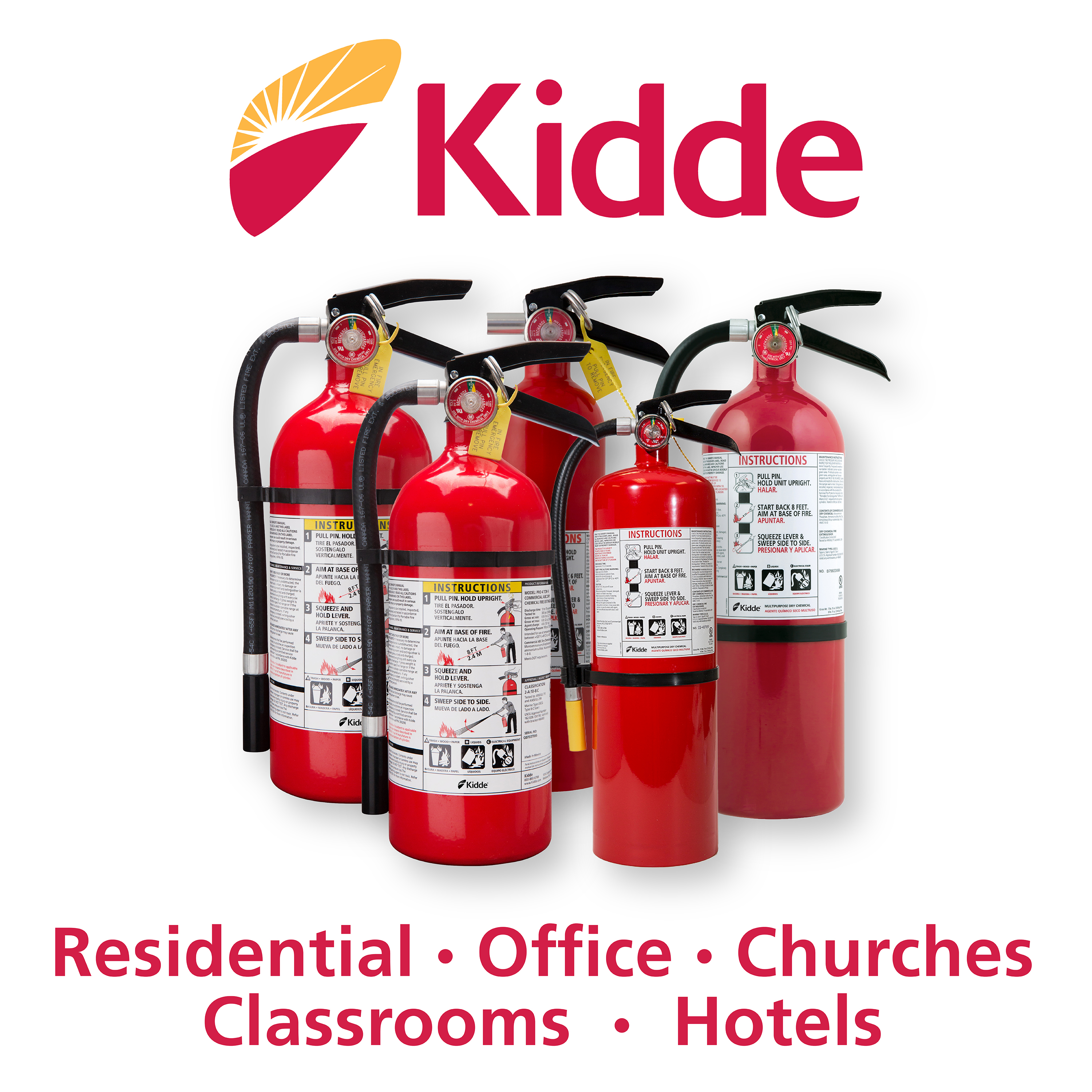 Kidde Pro 210 Fire Extinguisher, 4lb, 2-A, 10-B:C - image 3 of 15