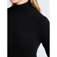 thumbnail image 4 of Free Assembly Women's Turtleneck Sweater Midi Dress with Long Sleeves, Sizes XS-XXL, 4 of 5