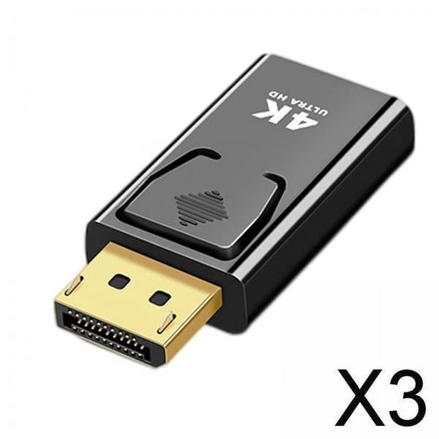 Adaptador DisplayPort Baoblaze Chapado en Oro 3x Alta Velocidad 4K