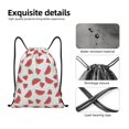thumbnail image 4 of Sikiie Hand Drawn Watermelon Drawstring Backpack Drawstring Bags, Draw String Back Bag for Sports, Gym, Travel, Swimming, Beach-Medium, 4 of 6
