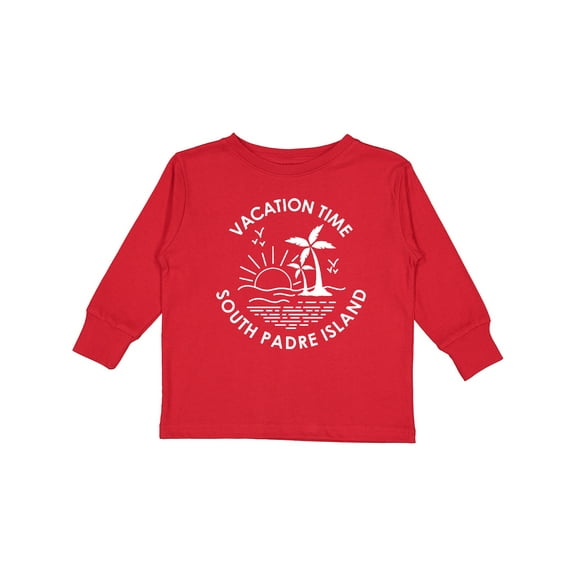 Inktastic Vacation Time in South Padre Island Boys or Girls Long Sleeve Toddler T-Shirt
