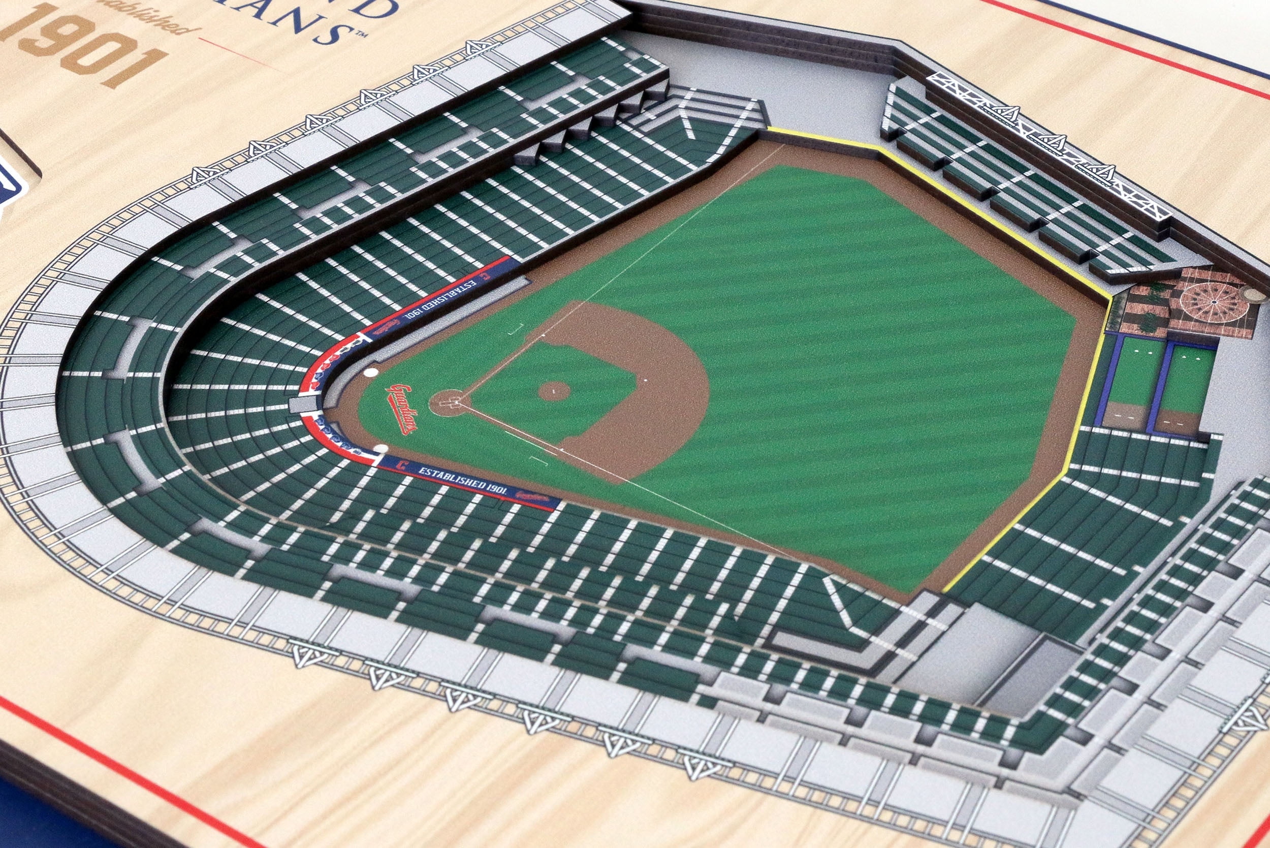 YouTheFan MLB Cleveland Guardians 5 Layer Stadiumview Wall Art