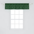 thumbnail image 2 of Ambesonne Abstract Valance Pack of 2, Monochrome Dotted Leaves, 54"X12", Dark Green Emerald, 2 of 2