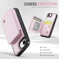 thumbnail image 2 of Allytechgroup 2 In 1 Wallet Case for iPhone 16e, Detachable Magnetic Back Cover Cards Holder Premium PU Leather Stand RFID Blocking Bumper Shockproof Case Cover for iPhone 16e, Pink, 2 of 11