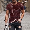 thumbnail image 2 of TSADFHJI Débardeurs d'Entraînement pour Hommes Printemps et Été Mode Décontractée T-Shirt Imprimé 3D Col Rond Manches Courtes P Rouge, 2 of 5