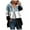 Color Block, variant on Towmus Sherpa Jackets for Women Fuzzy Fleece Teddy Coat Color Block Faux Shearling Cardigan Warm Hooded Zip Up Outwear