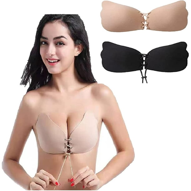 Invisible Adhesive Strapless Bra Sticky Backless Push up Silicone