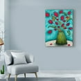 thumbnail image 3 of Trademark Fine Art 'Flowers in Green Vase' Canvas Art by Marabeth Quin, 3 of 4
