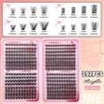 thumbnail image 4 of Kit De Extensión De Pestañas ,Pestañas Postizas Kit Completo DIY 392 Racimos, 4 of 5
