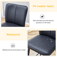 thumbnail image 4 of SUDICA Bar Stools Set of 2 Black PU Upholstered Chairs with Metal Legs for Kitchen Bar, 4 of 8