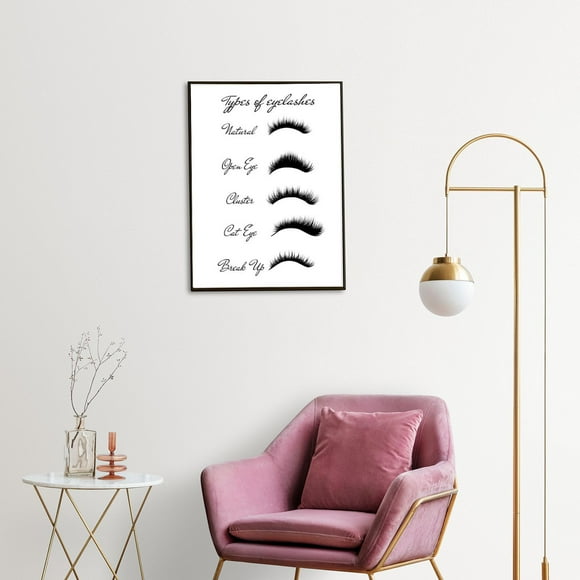 Guía de extensión de pestañas, decoración de pared, pestañas postizas portátiles, decoración de salón, regalo, cuidado Personal, póster de salón de Póster A