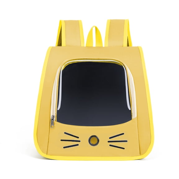 Pet Backpack Carrier, Traveler Breathable Transparent Carrier for Cats or Dogs, Large Space and Foldable Pet Carrier for Travel, Hiking, Shopping, and Vet, Cute, Suitable for Kids