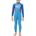 thumbnail image 1 of Sonducket Traje de neopreno para niños, traje de baño de una pieza, traje de neopreno para niños, conjunto de esnórquel a prueba de sol, traje de Deportes acuáticos azul M Sonducket OD003312-02, 1 of 1