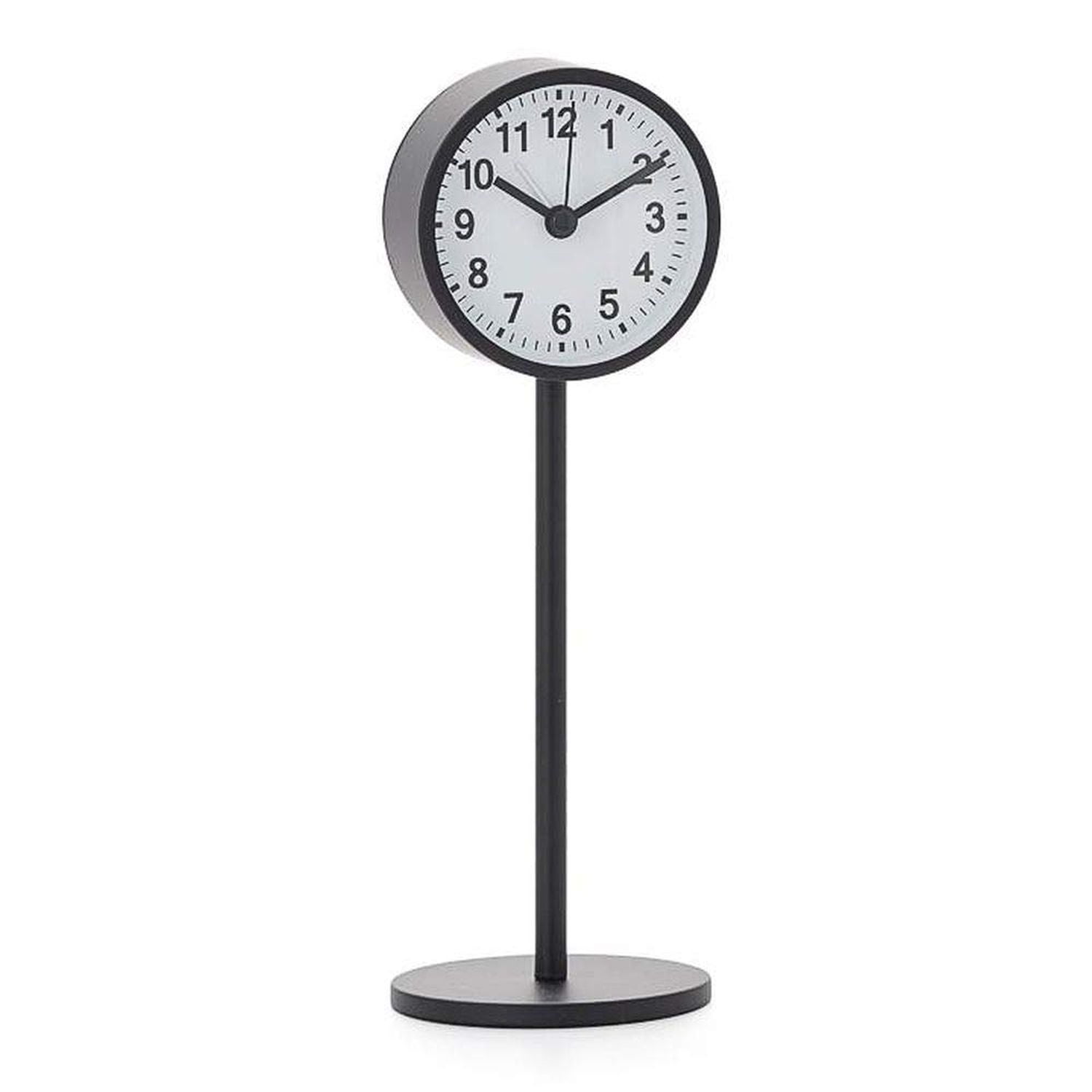 Torre & Tagus Radius Tabletop Alarm Clock On Stand Black Walmart