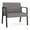 Castillo Metal, variant on Waterfall Reception Waiting Room Healthcare Bariatic Chair / Black Steel / Black