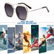 thumbnail image 5 of Gafas de sol anti-ultravioleta de alta definición, gafas de sol con personalidad de moda, material metálico., 5 of 5