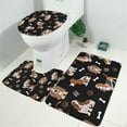 thumbnail image 2 of Basset Hounds with Bones and Presents Bathroom Rugs Sets 3 Piece,Toilet Cover Set,Absorbent Non Slip Bathroom Mats Sets with U-Shaped Contour Rug Toilet Rug Set, 2 of 5