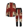 thumbnail image 4 of Women's 2 Pack Pajama Set Long Sleeve Sleepwear Soft Loungewear Pjs Sets, Union Jack Flag Vintage UK, 4 of 6