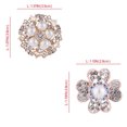 thumbnail image 2 of 2 pcs Women's Wedding Corsage Crystal Pearl Elegant Flower Leaf Brooch for Women, Bride, 2 of 5