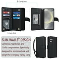 thumbnail image 3 of TECH CIRCLE For Galaxy S21 Ultra Wallet Case with Card Holder,PU Leather Flip Folio Shell Magnetic Closure Wrist Strap Kickstand Shockproof Protective Cover for Samsung Galaxy S21 Ultra 2021,Black, 3 of 6