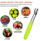 thumbnail image 3 of Descorazonador de manzanas y frutas de acero inoxidable - Verde claro MFZFUKR CPB-DE-LYY1462-6, 3 of 5