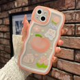 thumbnail image 1 of 3D Chicken Peach Decompression Toys Ring Strap Holder Wave Phone Case For iphone 15 14 X XR XS 1113 Pro Max 12 Pro 7 8 Plus Gift, 1 of 6