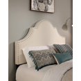 thumbnail image 2 of Portman Fabric Upholstered "Steel-Core" Platform King Bed/4-Drawers Ivory, 2 of 6