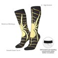 thumbnail image 4 of Xecao Gold Spider On The Web Pattern Adult Stockings with Color-Block Design and 3D Print, Breathable Comfortable Hosiery for Daily Wear and Sports, 4 of 6