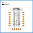 thumbnail image 4 of Uxcell 2 Pack Shower Drain Strainer, 3.2" x 2.2" 304 Stainless Steel Floor Drain Strainer Deep Sink Hair Catcher for Kitchen Bathroom Balcony Floor Drain, Fit Hole Size from 1.4" to 2", 4 of 7