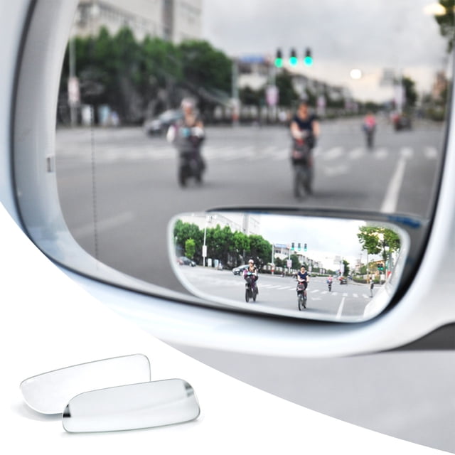 Blind Spot Car Mirror,Car Small Round Mirror Reversing Mirror Hd Without White Borderadjustable Blind Area Mirror Glass Rectangular Wide-Angle Auxiliary Rear-View Mirror,Mirror for Car