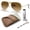 Polished Arista Gold Frame | Polarized Light Brown Lens, variant on RB3025 AVIATOR GRADIENT POLARIZED POLARIZED Pilot Shaped Sunglasses for Men & Women - Includes Official Rayban Eyewear Kit - Ideal Formal & Casual Wear Sunglasses - Brown Lens