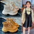 thumbnail image 7 of ZACPNCV Toddler Boys Girls Short Boots Kids Outdoor Waterproof Hiking Ankle Booties Non-Slip Baby Snow Boots White, 7 of 7