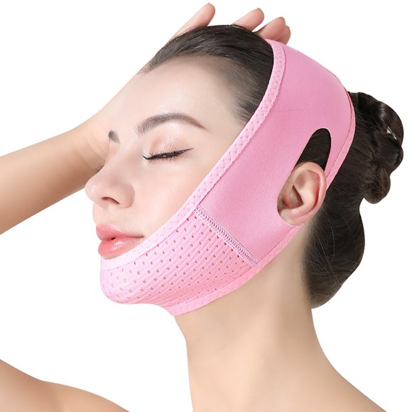 Weekly Deals! Gspmoly Facial Cleansing Brush, Beauty Face Shaping Sleep Facial Mask, Double Chin Lifting Bandage to Tighten Skin and Removes Wrinkles Microdermabrasion Machine